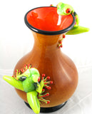 Stuart Abelman Art Glass Frog Vase