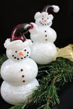Thames Art Glass Santa Snowman