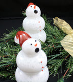 Thames Art Glass Caroler Red Hat Snowman