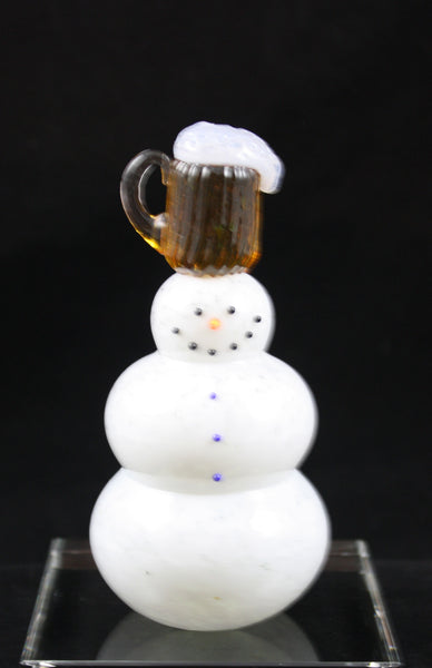 Blown Glass Snowmen Salt & Pepper Set