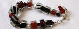 Penrose Design Jumbo Red, Black and Pearl Bracelet