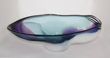 Nicholson Blown Glass Wave Series Bowl - Amethyst, Aqua, White