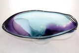 Nicholson Blown Glass Wave Series Bowl - Amethyst, Aqua, White