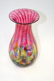 Glass Eye Studio Pink Chip Twist Raindrop Vase