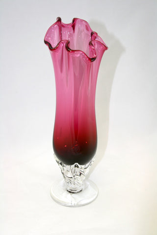 Glassworks Handkerchief Pink Vase