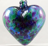 Glass Eye Studio Classic Blue Mosaic Chip Heart Ornament
