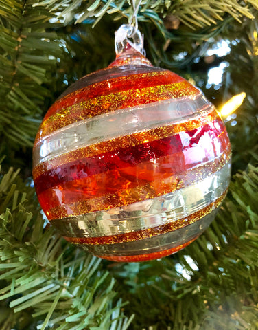 Glass Eye Studio Designer Series Orange Crush Ornament