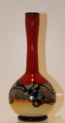 Nourot Glass Studio "Scarlet Nova" Cabinet Bud Vase