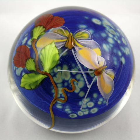 Mayauel Ward Art Glass Butterfly Paperweight