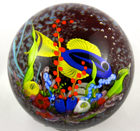 Mayauel Ward Art Glass Fish Paperweight