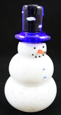 Thames Art Glass Flowers Snowman
