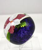 Mayauel Ward Art Glass Violet Pink Paperweight