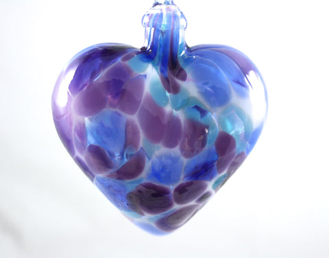 Glass Eye Studio Classic Violet Chip Heart Ornament