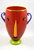 Tom Farbanish Red Face Vase