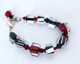 Penrose Design Jumbo Red, and Black Bracelet