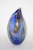 Lazer Art Glass Cobalt Medium Slash Cut Vase
