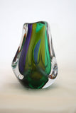 Harrie Art Glass Mardi Gras Thick Vase